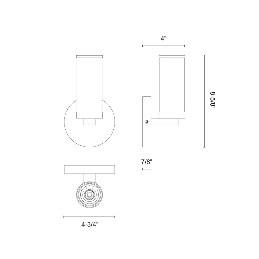 Revolve 8-Inch Wall/Vanity Light in Natural Brass - Image 11
