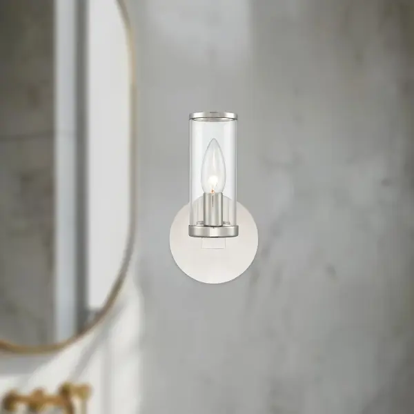 Revolve 8-Inch Wall/Vanity Light in Natural Brass - Image 3