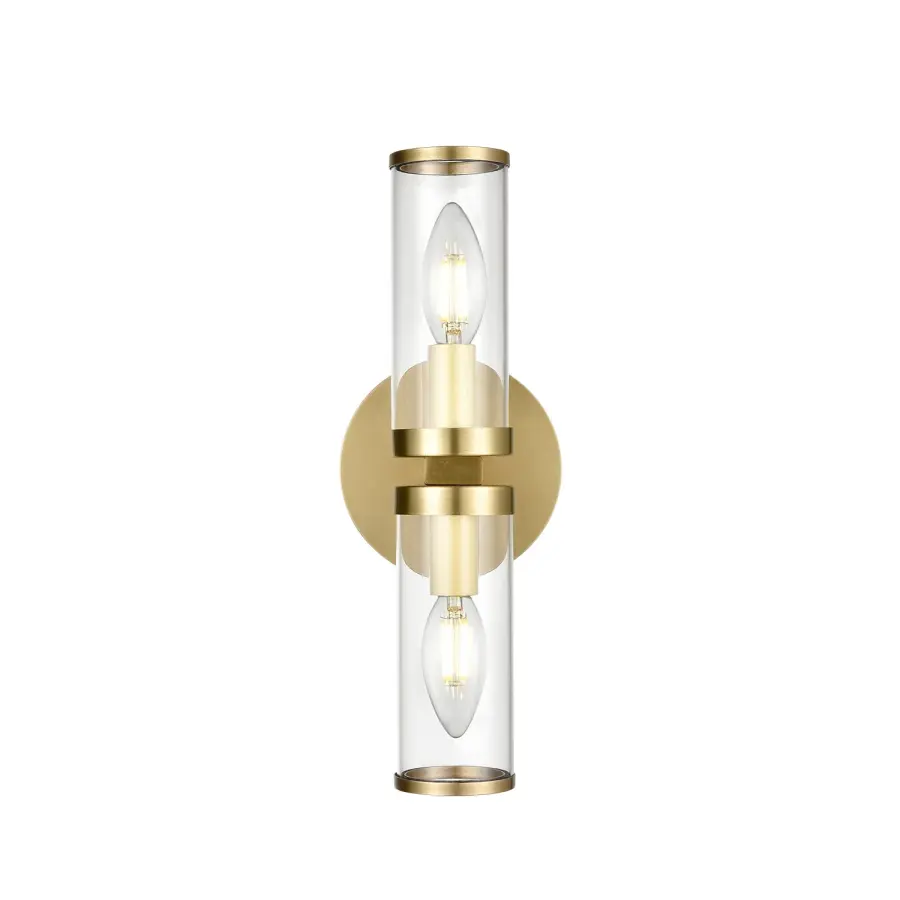 Revolve 12-Inch Wall/Vanity Light in Natural Brass - Image 1