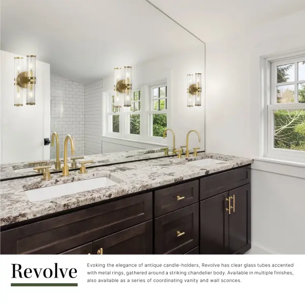 Revolve 12-Inch Wall/Vanity Light in Natural Brass - Image 10