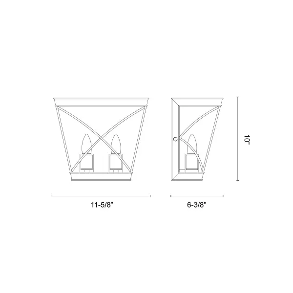 Lattice 11-Inch Wall/Vanity Light in Urban Bronze - Image 3