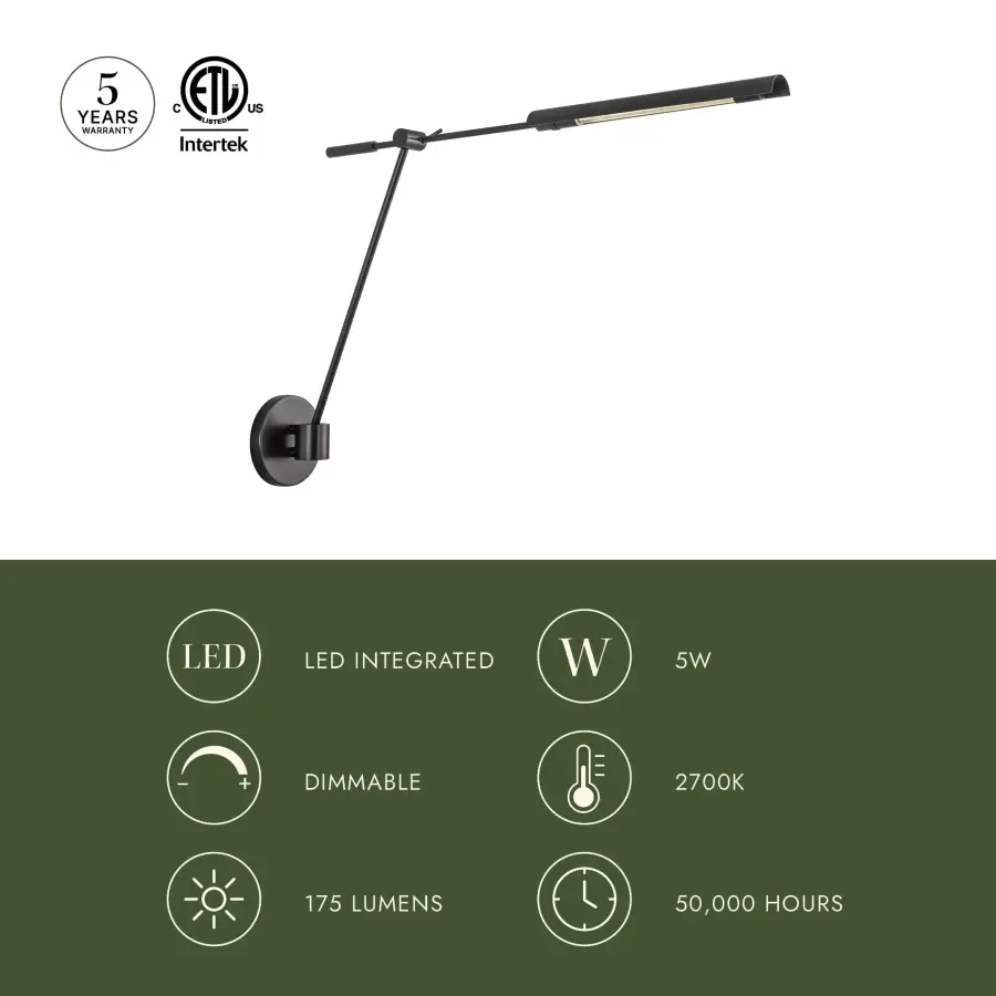 Mid-Century Modern Vanity Light with Adjustable LED Bars - Image 8