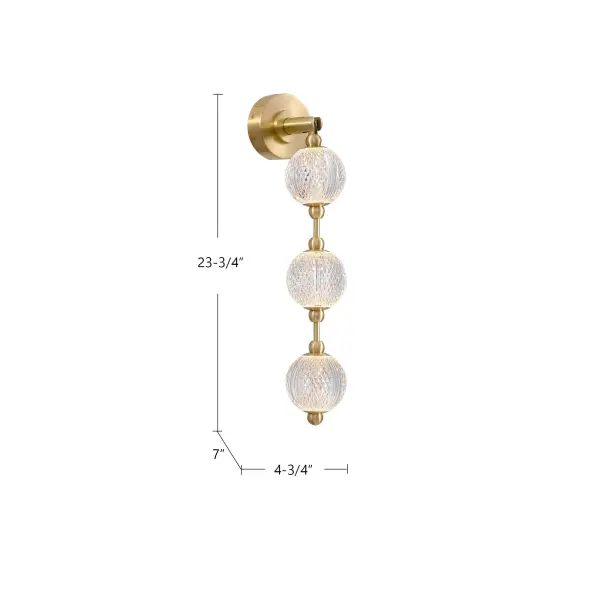 Marni 23-Inch Wall/Vanity Light in Natural Brass - Image 6