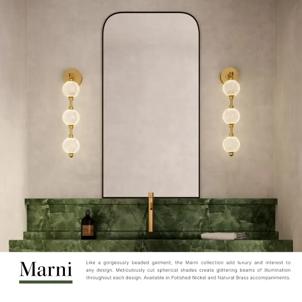 Marni 23-Inch Wall/Vanity Light in Natural Brass - Image 10