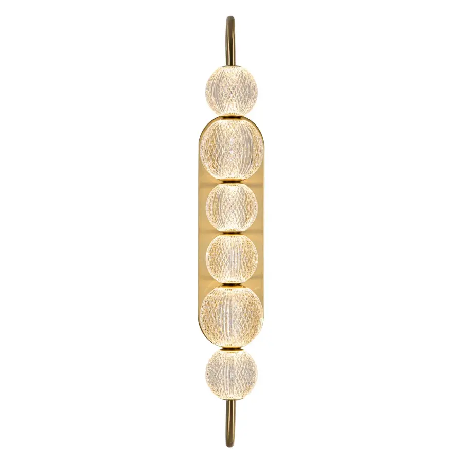 Marni 28-Inch Wall/Vanity Light in Natural Brass - Image 2