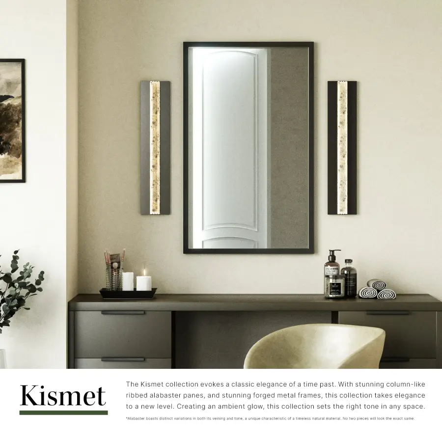 Kismet 23-Inch Wall/Vanity Light in Vintage Brass - Image 6