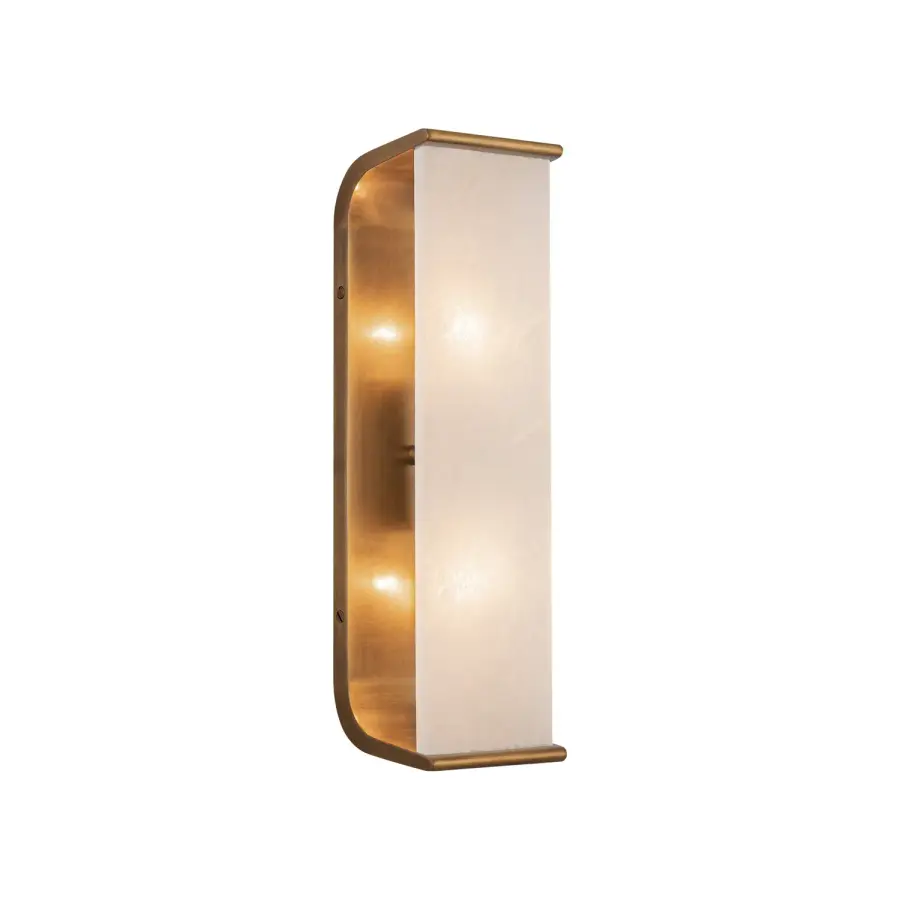 Abbott 15-Inch Wall/Vanity Light in Polished Nickel with Alabaster - Image 5