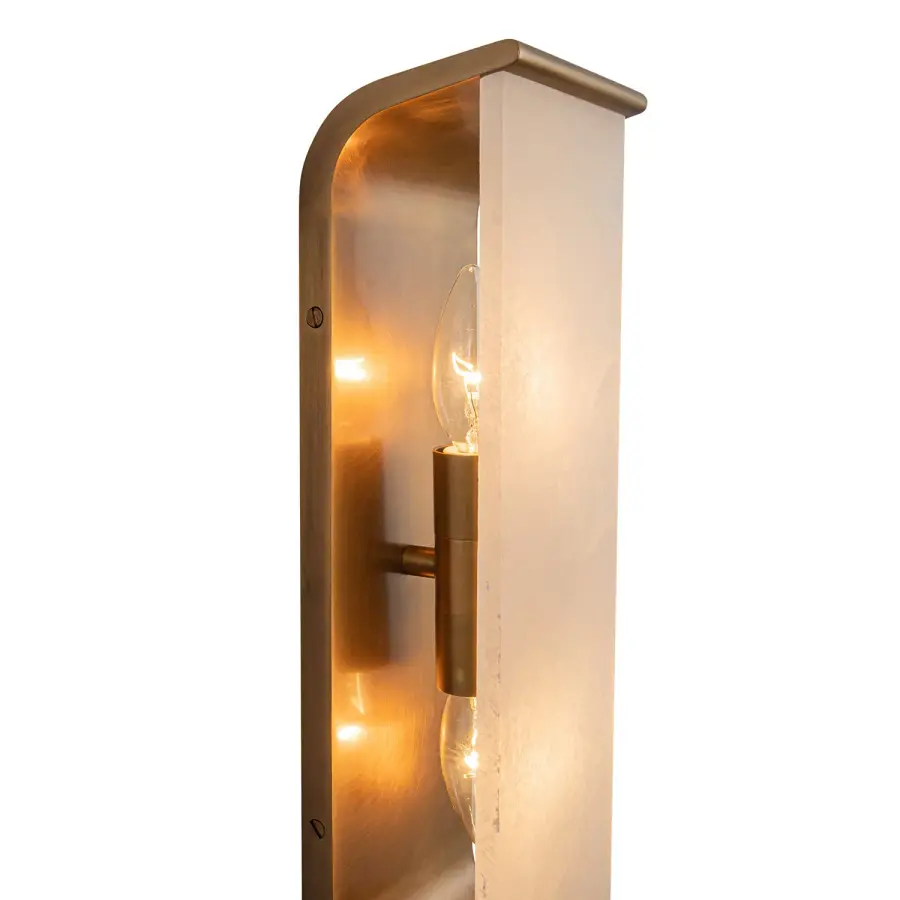 Abbott 15-Inch Wall/Vanity Light in Polished Nickel with Alabaster - Image 7