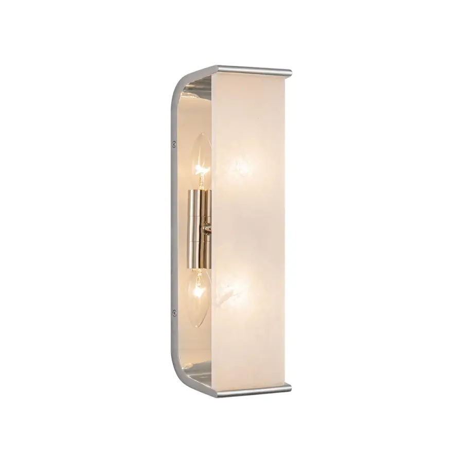 Abbott 15-Inch Wall/Vanity Light in Polished Nickel with Alabaster - Image 8