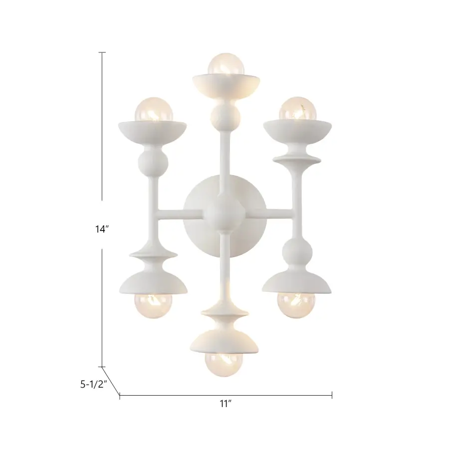 Cadence 11-Inch Wall/Vanity Light in Aged White - Image 6