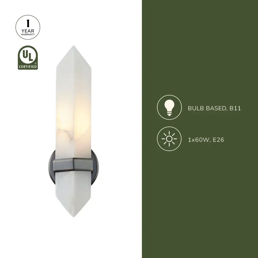 Valencia 5-Inch Wall/Vanity Light in Urban Bronze - Image 5