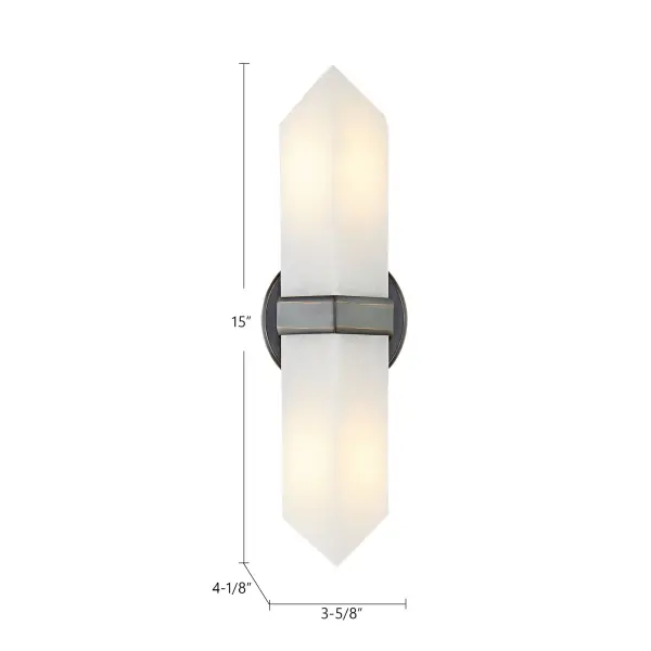 Valencia 15-Inch Wall/Vanity Light in Vintage Brass - Image 8