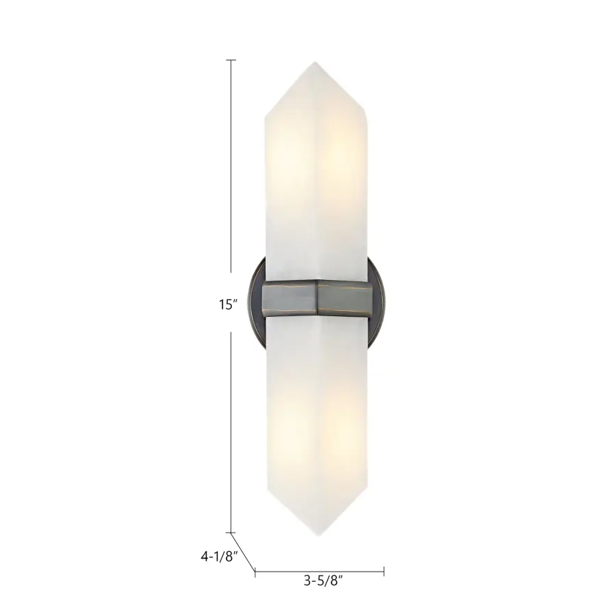 Valencia 15-Inch Wall/Vanity Light in Vintage Brass - Image 8