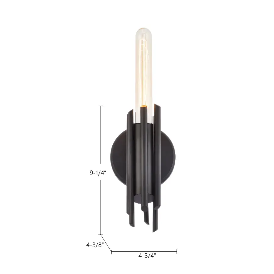 Torres 9-Inch Wall/Vanity Light in Matte Black - Image 10