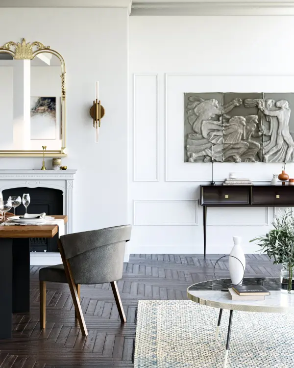 The Torres collection brings brutalist art and architecture into modern lighting design. This 11-inch vanity light features elegantly forged metalwork in matte black with optional ribbed crystal shades, creating a stark yet stunning statement piece. - alternate view