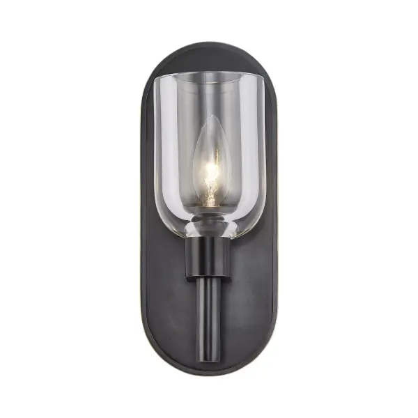 Lucian 9-Inch Wall/Vanity Light in Urban Bronze with Clear Crystal - Image 7