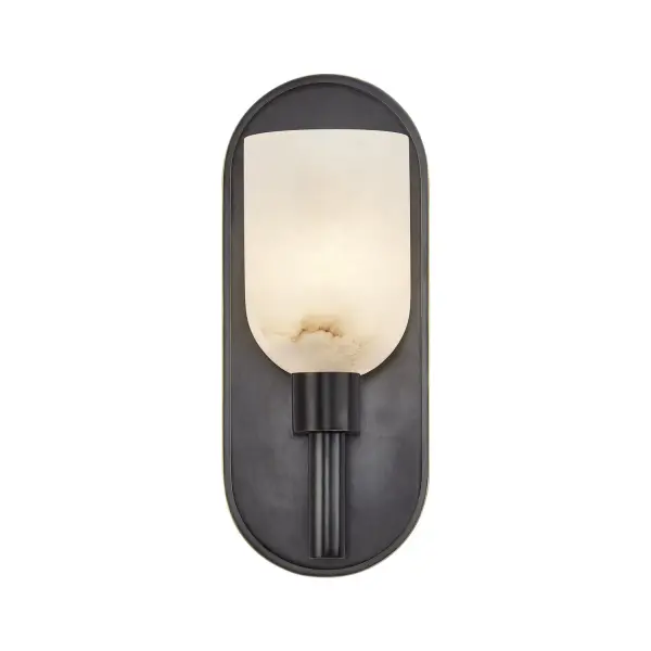 Lucian 9-Inch Wall/Vanity Light in Urban Bronze with Clear Crystal - Image 8