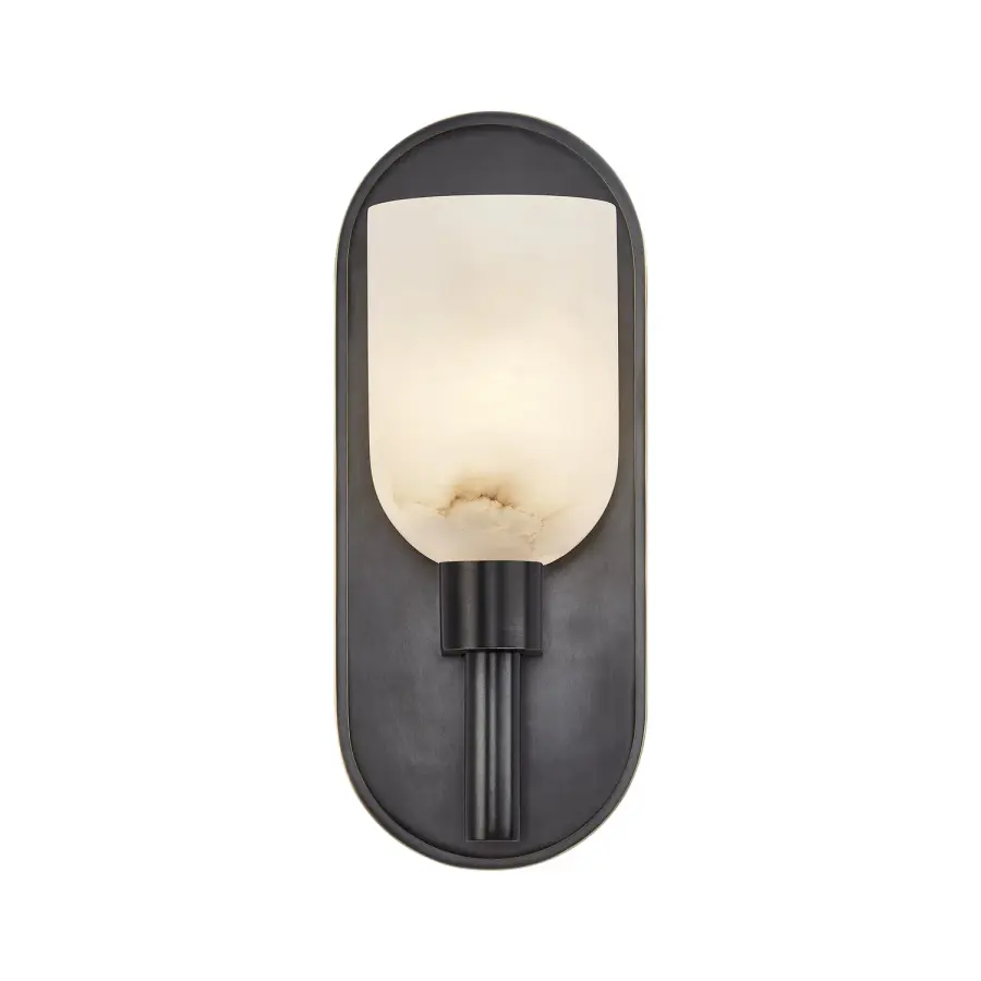 Lucian 9-Inch Wall/Vanity Light in Urban Bronze with Clear Crystal - Image 8