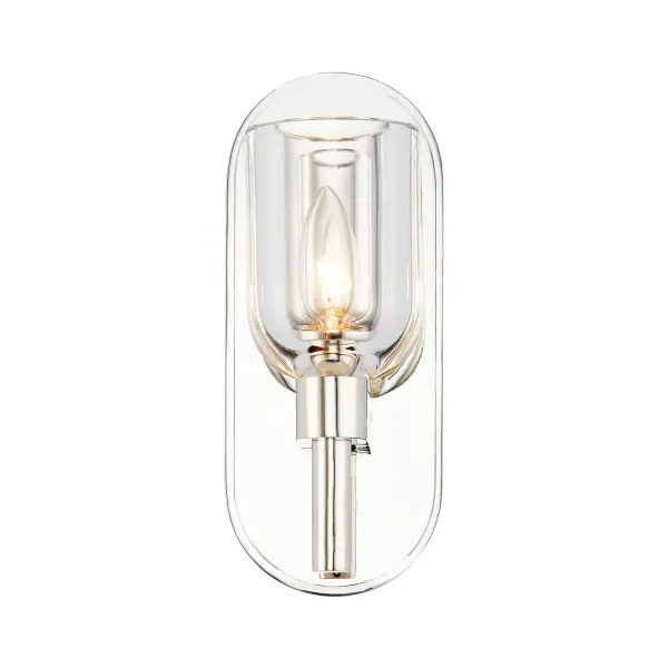 Lucian 9-Inch Wall/Vanity Light in Urban Bronze with Clear Crystal - Image 10
