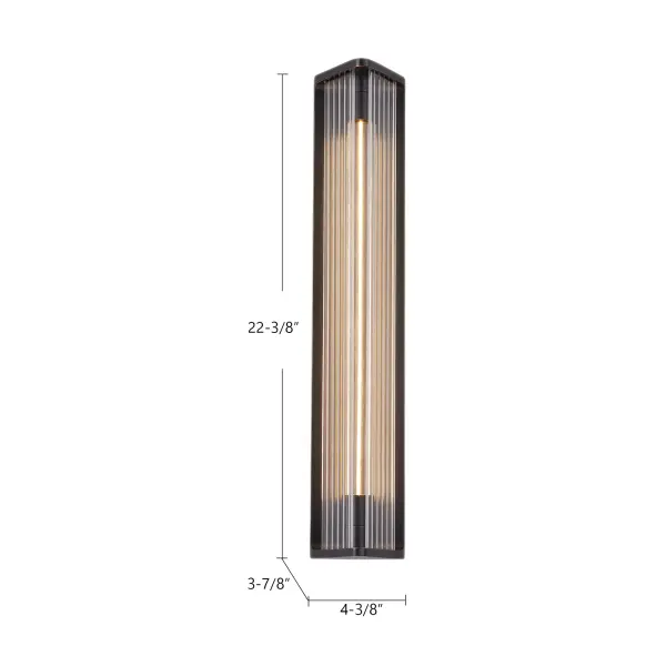 Sabre 23-Inch Wall/Vanity Light in Vintage Brass - Image 10