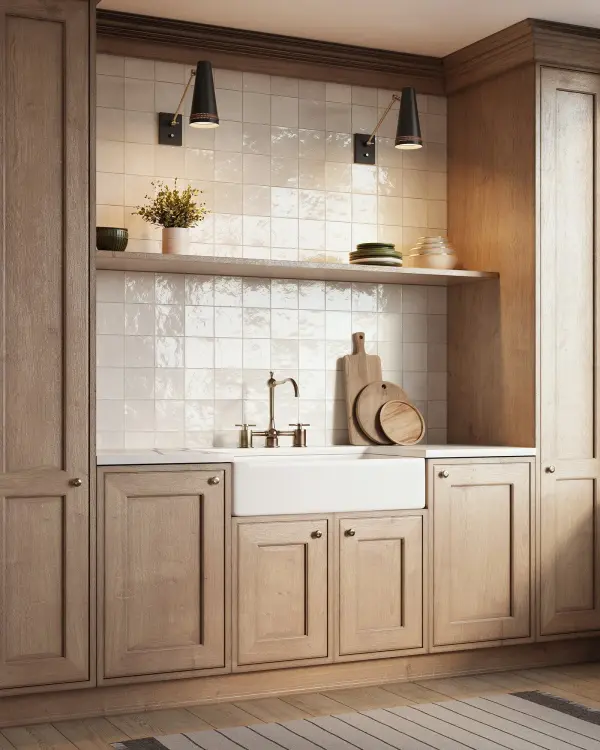 Brickell 5-Light Wall/Vanity Light in Matte Black with Hazelnut Leather - Image 2