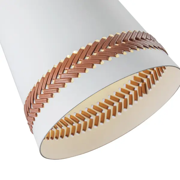 Brickell 5-Light Wall/Vanity Light in Matte Black with Hazelnut Leather - Image 5