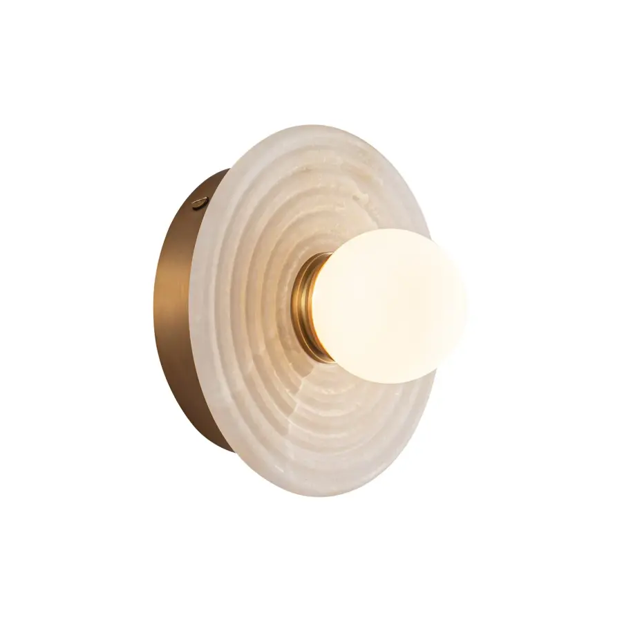 Dahlia 6-Inch Wall/Vanity Light in Vintage Brass - Image 5