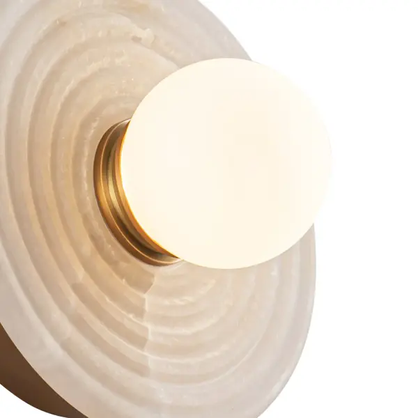 Dahlia 6-Inch Wall/Vanity Light in Vintage Brass - Image 7