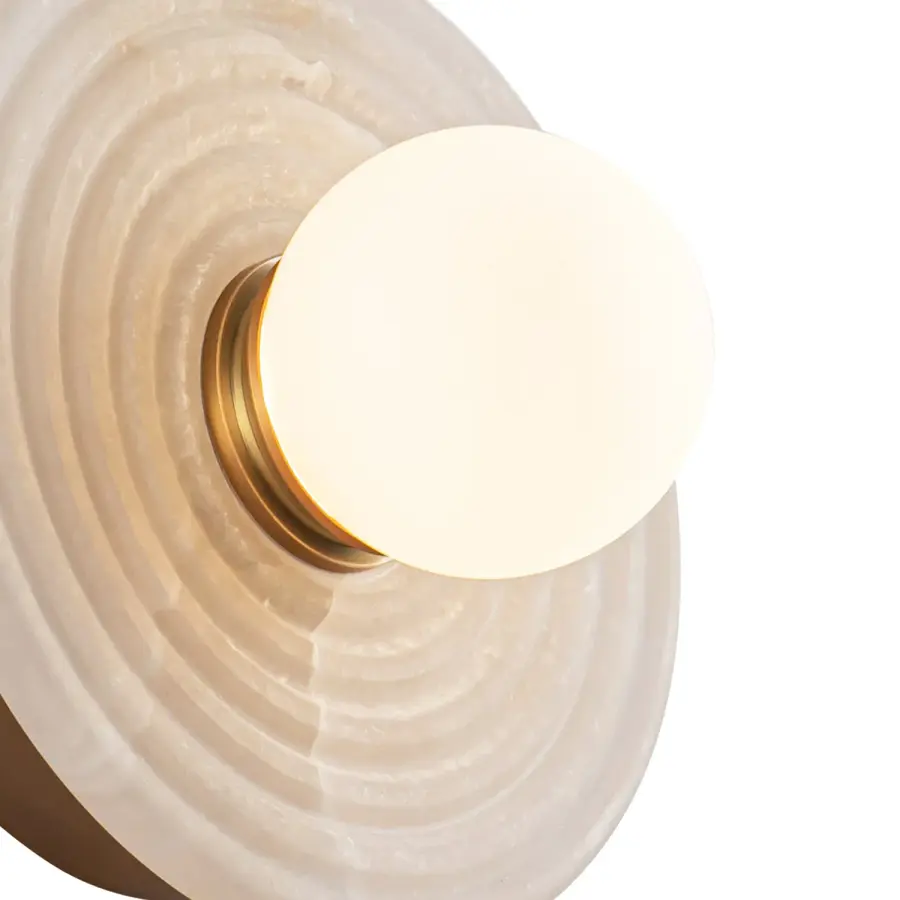 Dahlia 6-Inch Wall/Vanity Light in Vintage Brass - Image 7