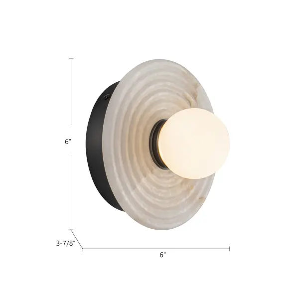 Dahlia 6-Inch Wall/Vanity Light in Vintage Brass - Image 8