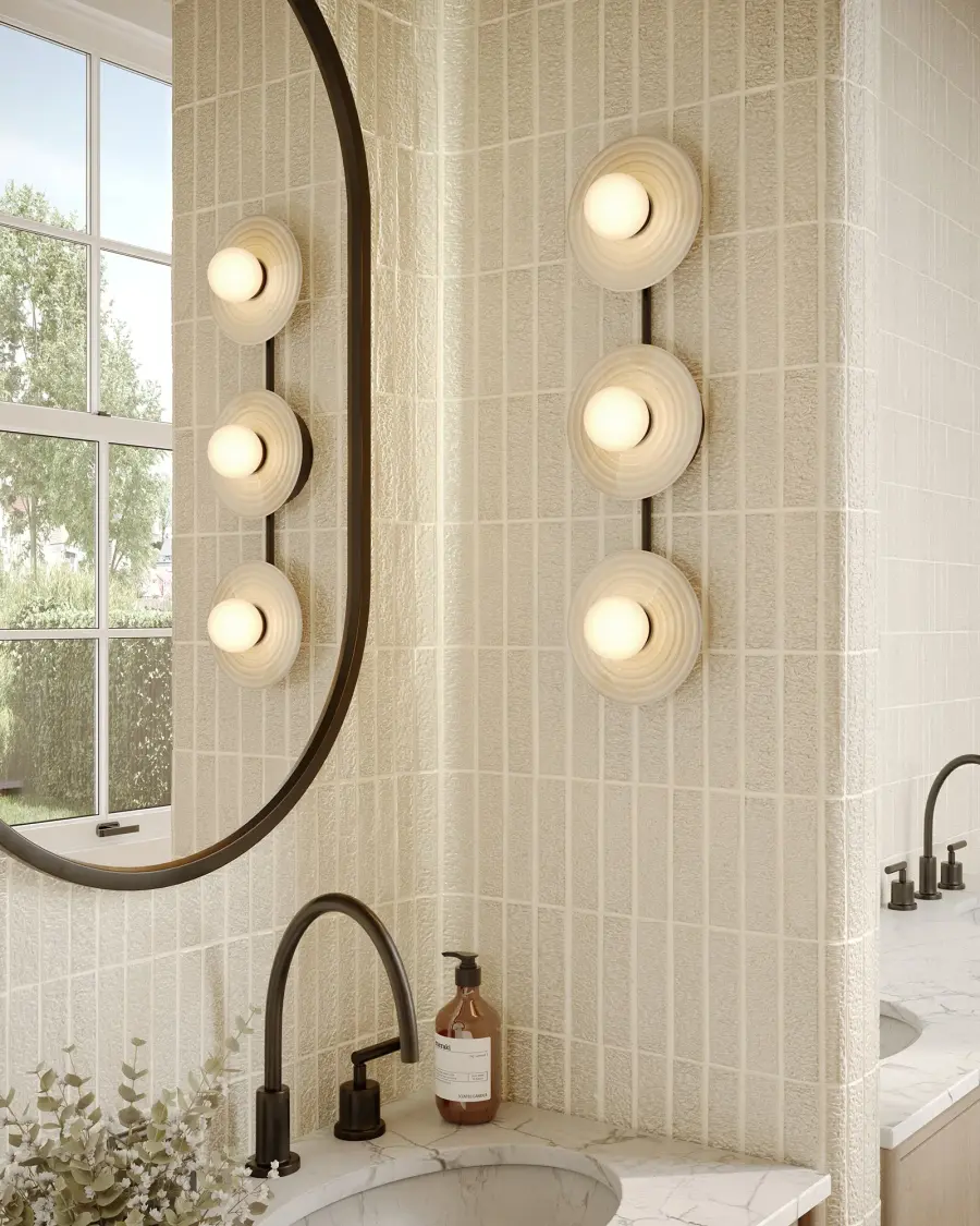 Dahlia 22-Inch Wall/Vanity Light in Vintage Brass - Image 2