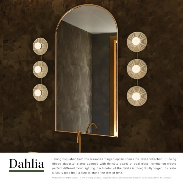 Dahlia 22-Inch Wall/Vanity Light in Vintage Brass - Image 15