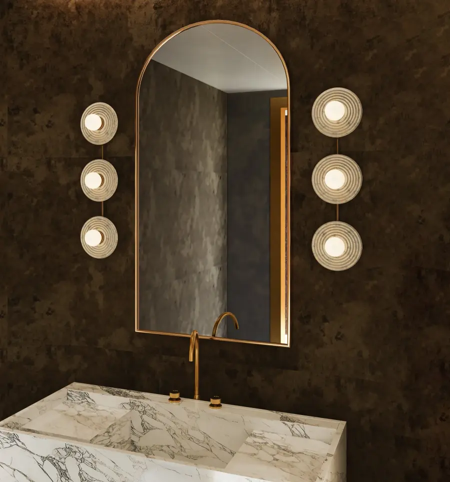 Dahlia 22-Inch Wall/Vanity Light in Vintage Brass - Image 3