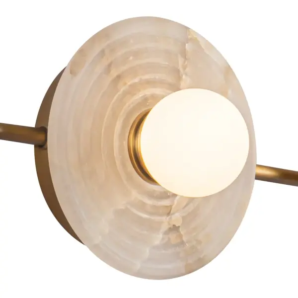 Dahlia 22-Inch Wall/Vanity Light in Vintage Brass - Image 8