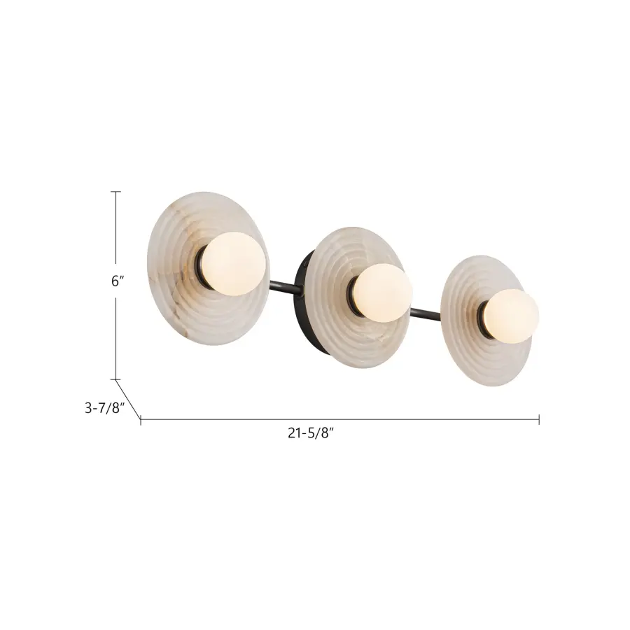 Dahlia 22-Inch Wall/Vanity Light in Vintage Brass - Image 9