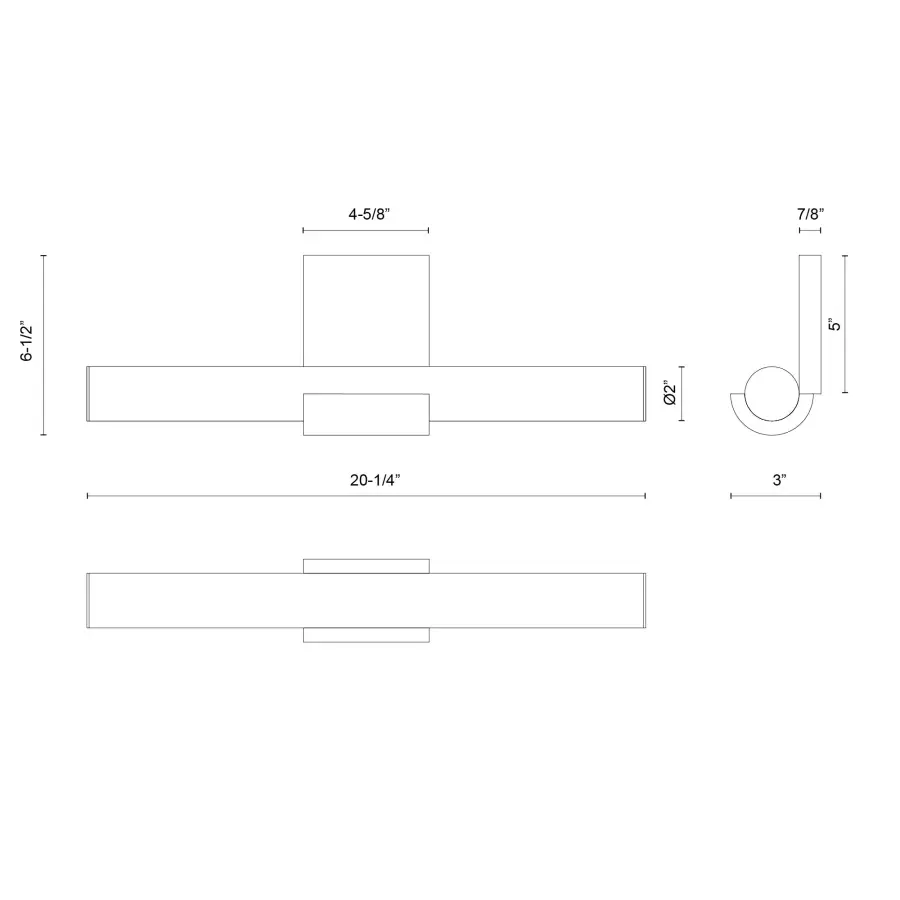 Apollo 20-Inch Wall/Vanity Light in Urban Bronze - Image 15