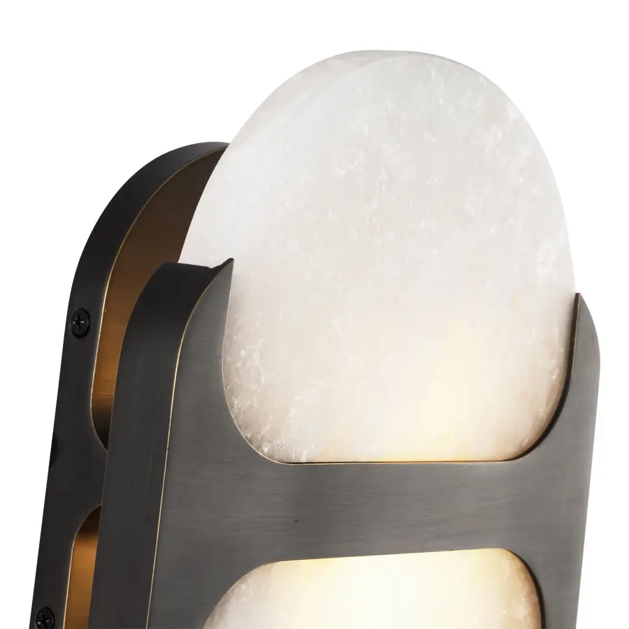 Odin 9-Inch Wall/Vanity Light in Urban Bronze with Alabaster - Image 12
