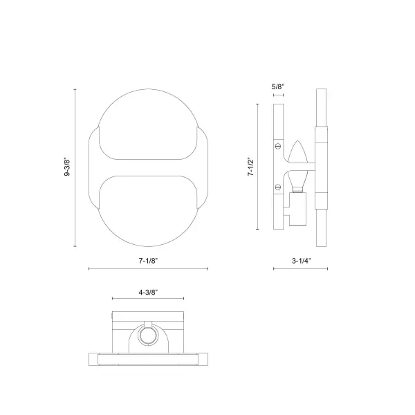 Odin 9-Inch Wall/Vanity Light in Urban Bronze with Alabaster - Image 14
