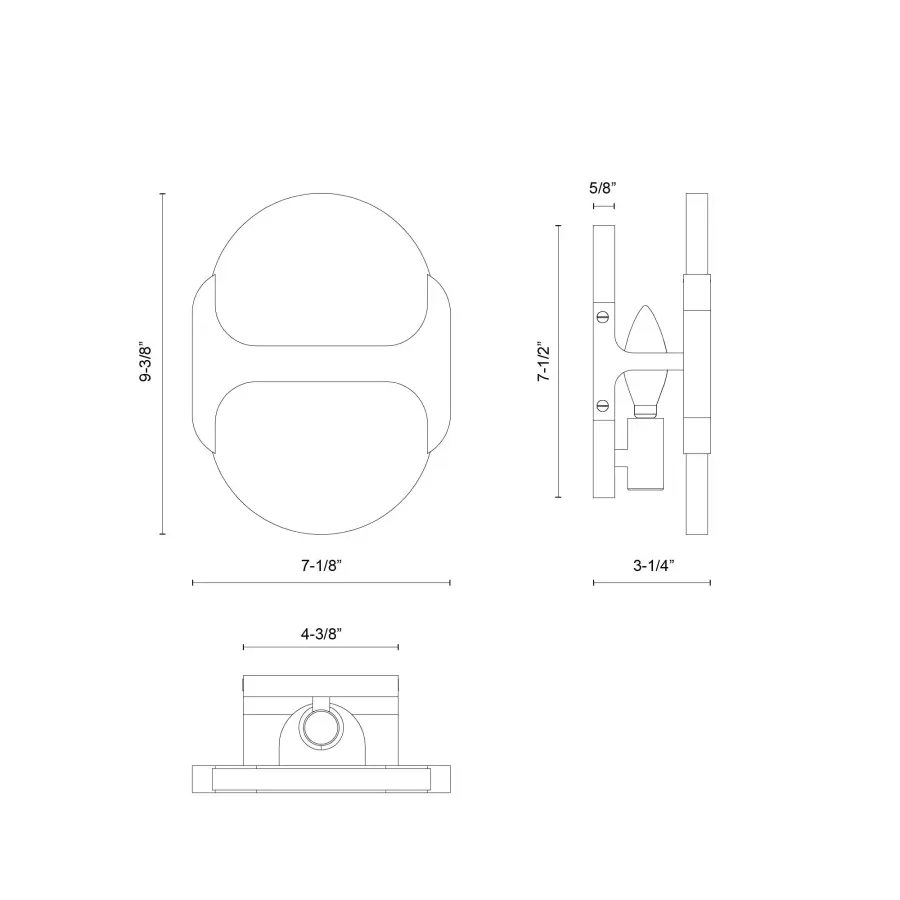 Odin 9-Inch Wall/Vanity Light in Urban Bronze with Alabaster - Image 14