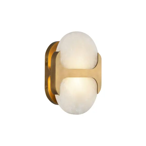 Odin 9-Inch Wall/Vanity Light in Urban Bronze with Alabaster - Image 4