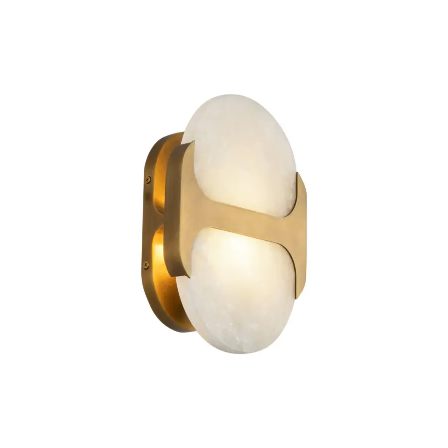 Odin 9-Inch Wall/Vanity Light in Urban Bronze with Alabaster - Image 5