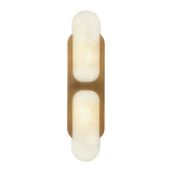 The Odin combines classic elegance with modern luxury through pill-shaped natural alabaster diffusers and vintage brass hardware. Each piece features unique veining and tone variations, making it a distinctive addition to bathrooms and entryways.