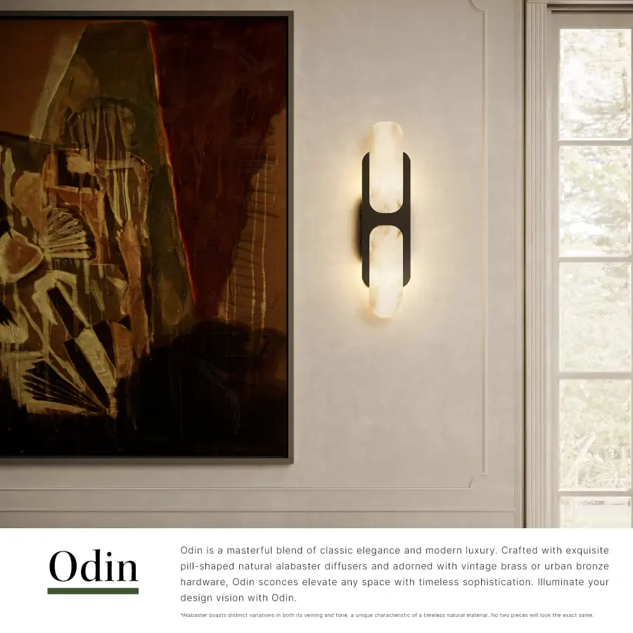 Odin 17-Inch Wall/Vanity Light in Vintage Brass - Image 15