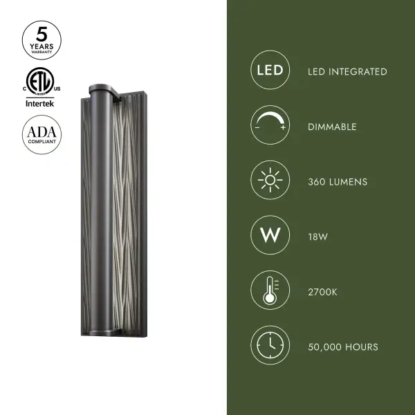Kensington 15-Inch Wall/Vanity Light - Image 3