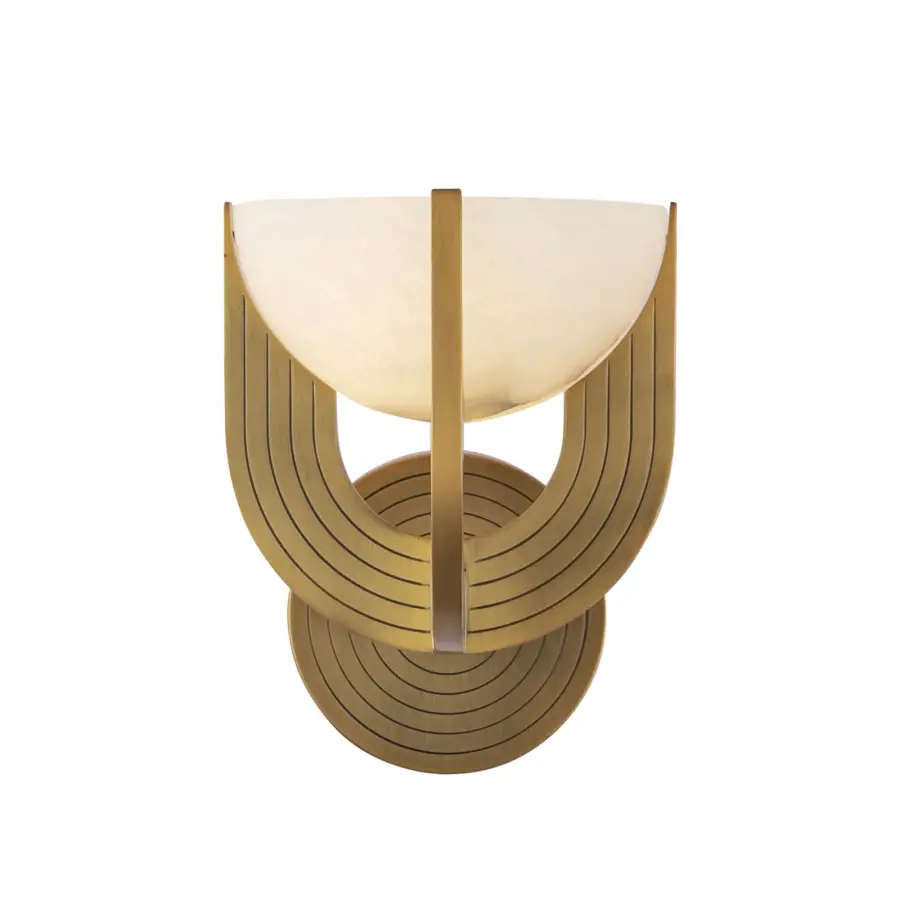 Colette 6-Light Wall/Vanity Light in Urban Bronze with Alabaster - Image 1