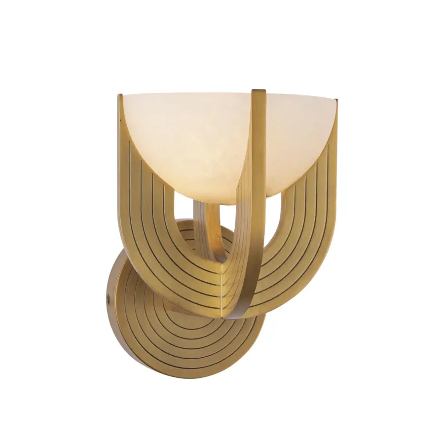 Colette 6-Light Wall/Vanity Light in Urban Bronze with Alabaster - Image 4