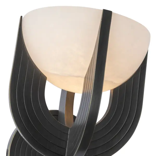 Colette 6-Light Wall/Vanity Light in Urban Bronze with Alabaster - Image 8