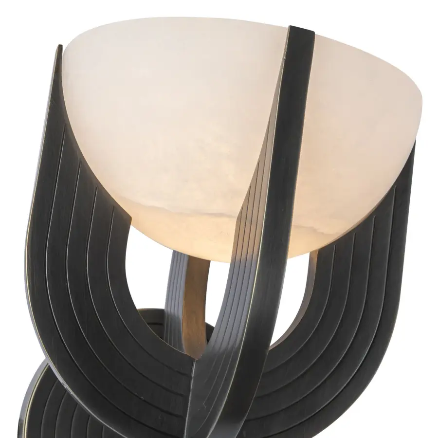 Colette 6-Light Wall/Vanity Light in Urban Bronze with Alabaster - Image 8