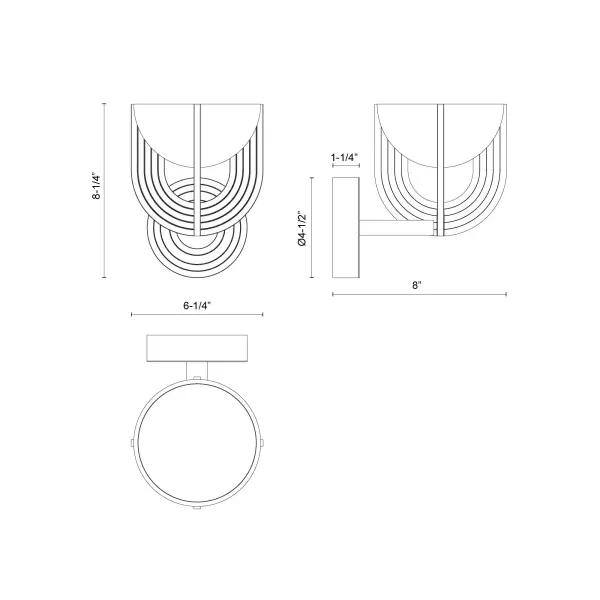 Colette 6-Light Wall/Vanity Light in Urban Bronze with Alabaster - Image 10