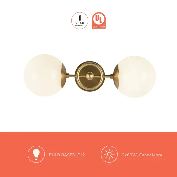 Fiore 18-Inch Wall/Vanity Light in Brushed Gold - Image 14